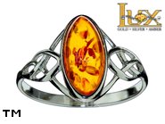 Jewellery SILVER sterling ring.  Stone: amber. TAG: ; name: R-370; weight: 2.2g.