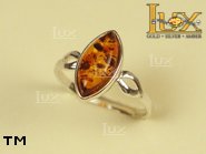 Jewellery SILVER sterling ring.  Stone: amber. TAG: ; name: R-506; weight: 1.5g.