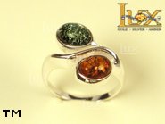 Jewellery SILVER sterling ring.  Stone: amber. TAG: ; name: R-622; weight: 3.6g.