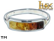 Jewellery SILVER sterling ring.  Stone: amber. TAG: modern; name: R-735; weight: 2.9g.