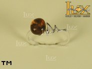 Jewellery SILVER sterling ring.  Stone: amber. TAG: ; name: R-751; weight: 1.7g.