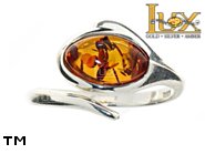 Jewellery SILVER sterling ring.  Stone: amber. TAG: ; name: R-752; weight: 2.7g.