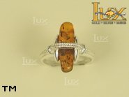 Jewellery SILVER sterling ring.  Stone: amber. TAG: ; name: R-754; weight: 3.8g.