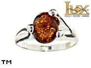 Jewellery SILVER sterling ring.  Stone: amber. TAG: ; name: R-755; weight: 4.1g.