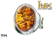 Jewellery SILVER sterling ring.  Stone: amber. TAG: ; name: R-768-1; weight: 7.5g.