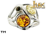 Jewellery SILVER sterling ring.  Stone: amber. TAG: ; name: R-770; weight: 3.9g.