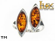 Jewellery SILVER sterling ring.  Stone: amber. TAG: modern; name: R-771; weight: 4g.