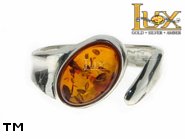 Jewellery SILVER sterling ring.  Stone: amber. TAG: ; name: R-774-2; weight: 4.25g.