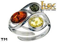 Jewellery SILVER sterling ring.  Stone: amber. TAG: ; name: R-775J; weight: 3.1g.