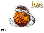 Jewellery SILVER sterling ring.  Stone: amber. TAG: ; name: R-802; weight: 5.7g.