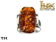 Jewellery SILVER sterling ring.  Stone: amber. TAG: ; name: R-817; weight: 8.9g.