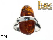 Jewellery SILVER sterling ring.  Stone: amber. TAG: ; name: R-823-2; weight: 5.2g.