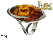 Jewellery SILVER sterling ring.  Stone: amber. TAG: ; name: R-842; weight: 4.7g.