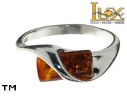Jewellery SILVER sterling ring.  Stone: amber. TAG: ; name: R-851; weight: 2.8g.