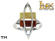 Jewellery SILVER sterling ring.  Stone: amber. TAG: ; name: R-853; weight: 3.2g.