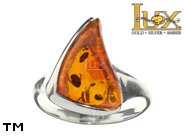 Jewellery SILVER sterling ring.  Stone: amber. TAG: ; name: R-870; weight: 3.1g.