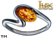 Jewellery SILVER sterling ring.  Stone: amber. TAG: ; name: R-873; weight: 2g.