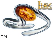 Jewellery SILVER sterling ring.  Stone: amber. TAG: ; name: R-873J; weight: 2.83g.