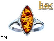 Jewellery SILVER sterling ring.  Stone: amber. TAG: ; name: R-897; weight: 2.3g.