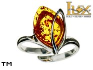 Jewellery SILVER sterling ring.  Stone: amber. TAG: ; name: R-942J; weight: 3.1g.