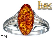 Jewellery SILVER sterling ring.  Stone: amber. TAG: ; name: R-949; weight: 2.85g.