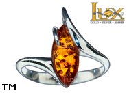 Jewellery SILVER sterling ring.  Stone: amber. TAG: ; name: R-969; weight: 3.2g.