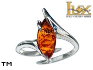 Jewellery SILVER sterling ring.  Stone: amber. TAG: ; name: R-969J; weight: 2.7g.