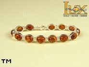 Jewellery SILVER sterling bracelet.  Stone: amber. TAG: clasic; name: B-001-1M; weight: 11.5g.