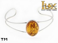 Jewellery SILVER sterling bracelet.  Stone: amber. TAG: clasic; name: B-002-2; weight: 12.3g.