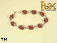 Jewellery SILVER sterling bracelet.  Stone: amber. TAG: nature, clasic; name: B-038; weight: 15.6g.