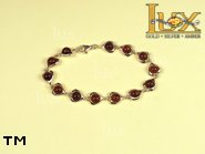 Jewellery SILVER sterling bracelet.  Stone: amber. TAG: hearts; name: B-078; weight: 9.4g.