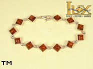 Jewellery SILVER sterling bracelet.  Stone: amber. TAG: ; name: B-109-3; weight: 9g.