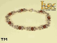 Jewellery SILVER sterling bracelet.  Stone: amber. TAG: ; name: B-156; weight: 10g.