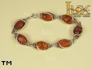 Jewellery SILVER sterling bracelet.  Stone: amber. TAG: ; name: B-164; weight: 15.3g.