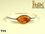 Jewellery SILVER sterling bracelet.  Stone: amber. TAG: ; name: B-175; weight: 12.3g.