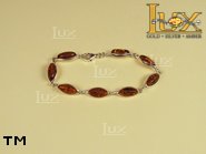 Jewellery SILVER sterling bracelet.  Stone: amber. TAG: ; name: B-205; weight: 9.3g.