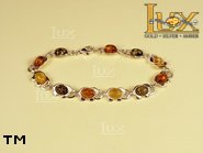 Jewellery SILVER sterling bracelet.  Stone: amber. TAG: animals; name: B-210; weight: 10g.