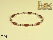 Jewellery SILVER sterling bracelet.  Stone: amber. TAG: ; name: B-221; weight: 9.4g.