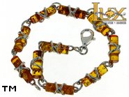 Jewellery SILVER sterling bracelet.  Stone: amber. TAG: ; name: B-280-2; weight: 6.8g.