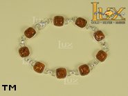 Jewellery SILVER sterling bracelet.  Stone: amber. TAG: ; name: B-339; weight: 8g.