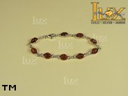 Jewellery SILVER sterling bracelet.  Stone: amber. TAG: ; name: B-340-2; weight: 8.25g.