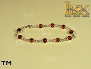 Jewellery SILVER sterling bracelet.  Stone: amber. TAG: ; name: B-345; weight: 9.5g.