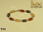 Jewellery SILVER sterling bracelet.  Stone: amber. TAG: ; name: B-359; weight: 11g.