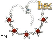 Jewellery SILVER sterling bracelet.  Stone: amber. TAG: nature; name: B-391-2; weight: 5.3g.