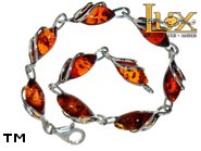 Jewellery SILVER sterling bracelet.  Stone: amber. TAG: ; name: B-419; weight: 7.5g.