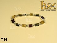 Jewellery SILVER sterling bracelet.  Stone: amber. TAG: ; name: B-477; weight: 9.3g.