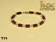 Jewellery SILVER sterling bracelet.  Stone: amber. TAG: ; name: B-478; weight: 8.7g.