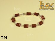 Jewellery SILVER sterling bracelet.  Stone: amber. TAG: ; name: B-479; weight: 11.7g.