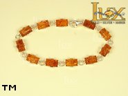 Jewellery SILVER sterling bracelet.  Stone: amber. TAG: ; name: B-480; weight: 8.7g.