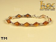 Jewellery SILVER sterling bracelet.  Stone: amber. TAG: ; name: B-481-2; weight: 8.4g.